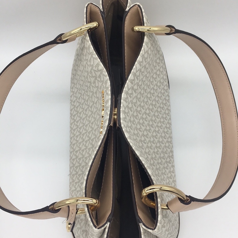 MICHAEL KORS NICOLE LG SHLDR TOTE VANILLA MLTI - Picture 7 of 8